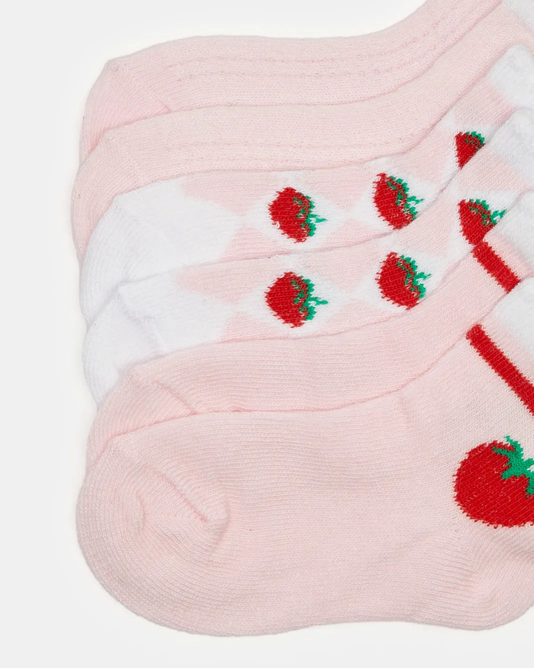 Infant Girls Pink Printed Ankle Length Socks (Pack Of 3) sold by Redtag product image thumbnail 2