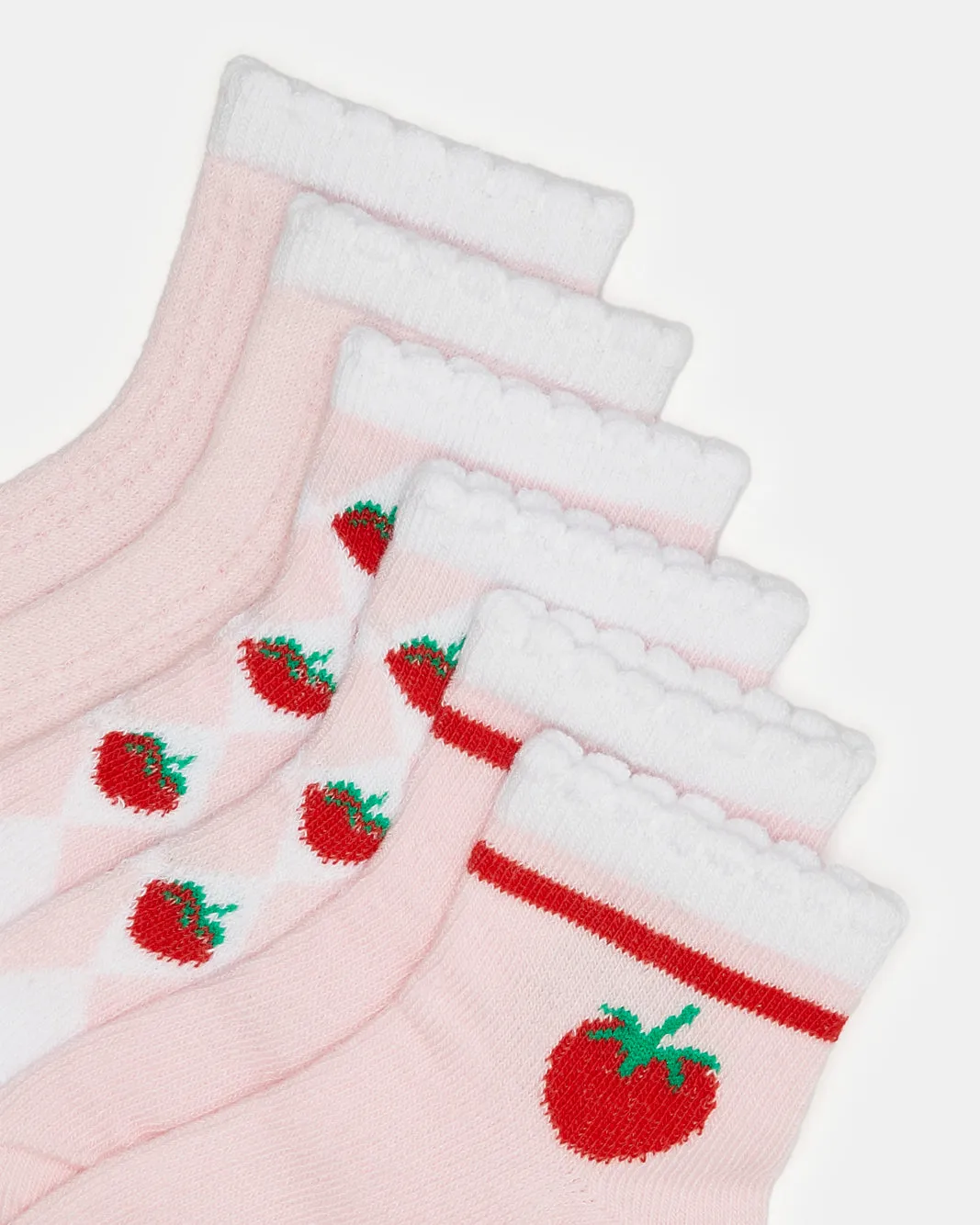 Infant Girls Pink Printed Ankle Length Socks (Pack Of 3) sold by Redtag product image thumbnail 3