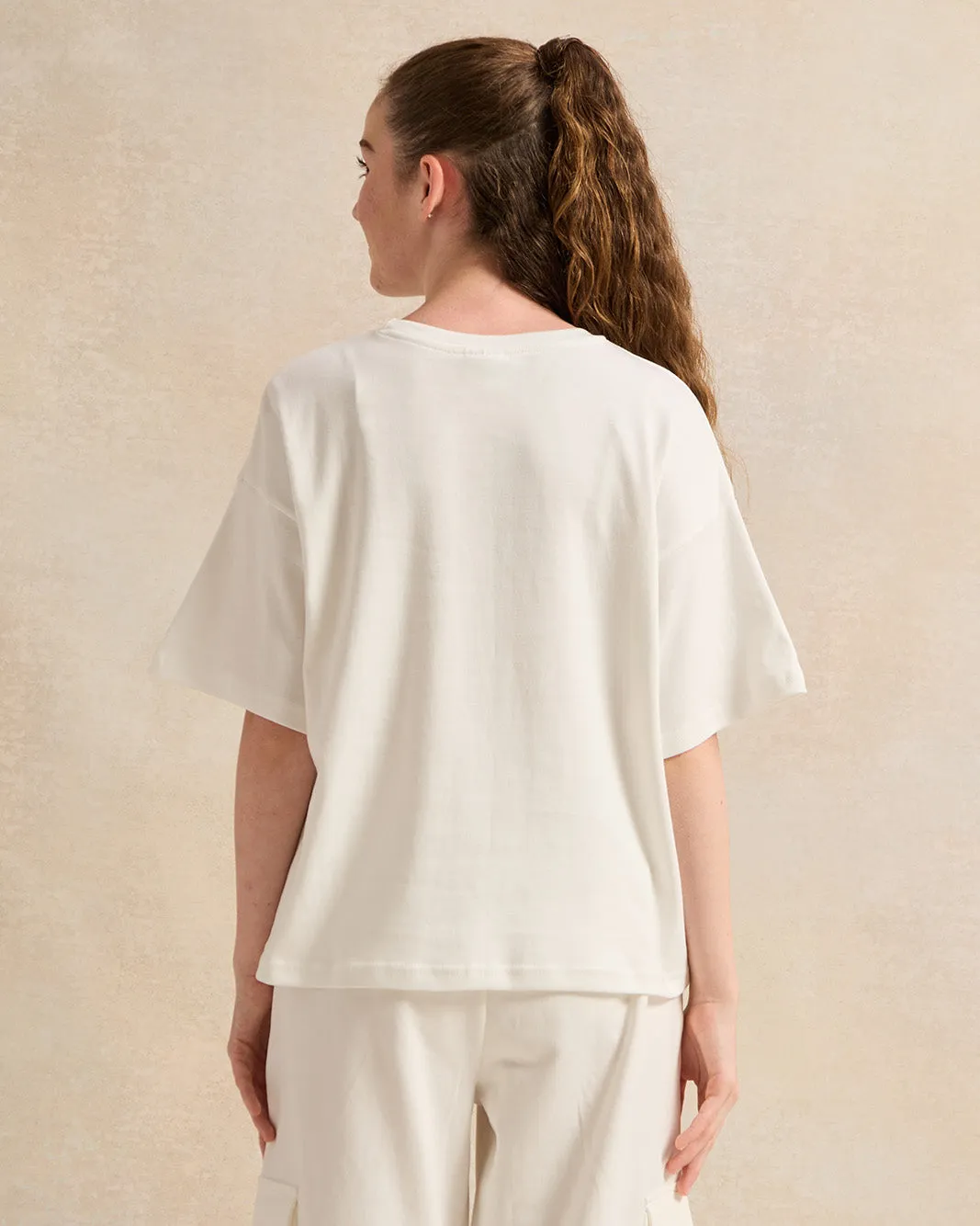 Senior Girls White Printed Oversize Hello Kitty T-shirt sold by Redtag product image thumbnail 3