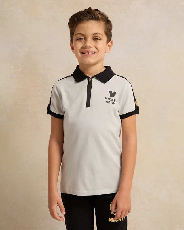 Boys White Printed Polo Shirt sold by Redtag