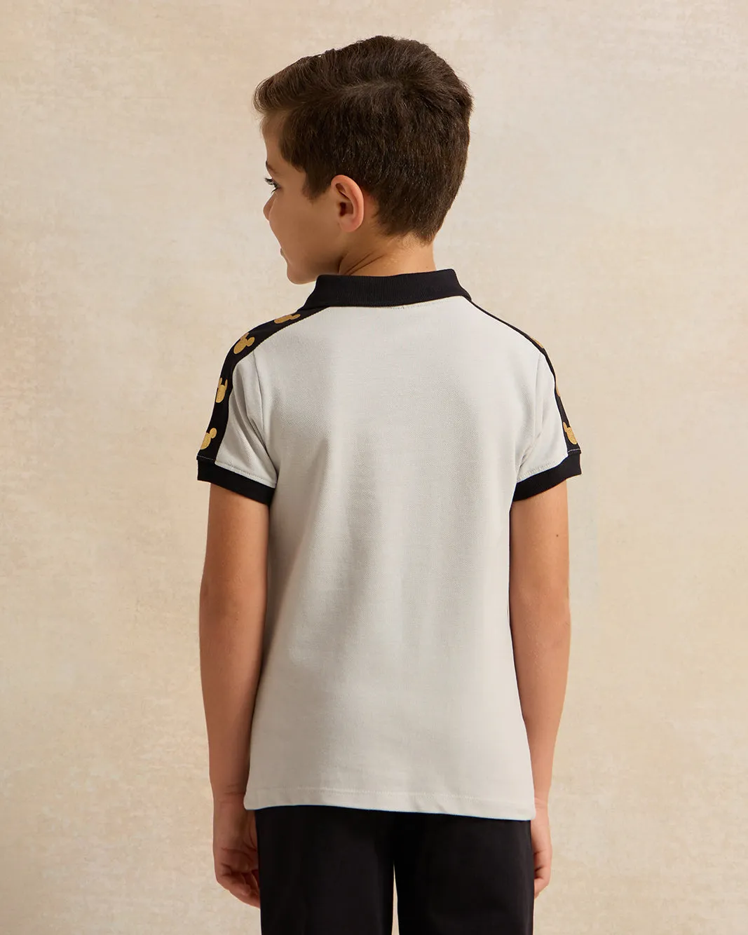 Boys White Printed Polo Shirt sold by Redtag product image thumbnail 3