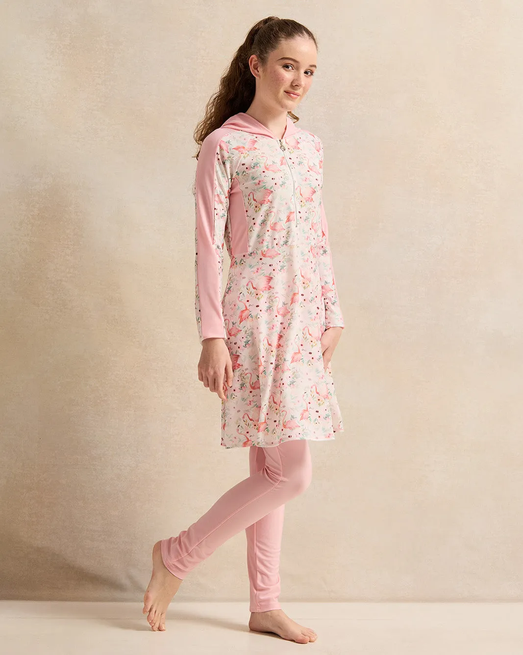 Senior Girls Pink Printed Swimsuit Set (2 Piece) sold by Redtag