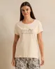 Women Beige Floral Pyjama Set (2 Piece) sold by Redtag