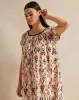 Women Pink Round Lace Nightgown sold by Redtag