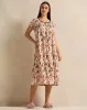 Women Pink Round Lace Nightgown sold by Redtag
