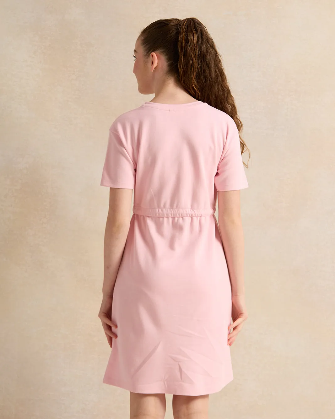 Senior Girls Pink Elasticated Waist Dress sold by Redtag product image thumbnail 3