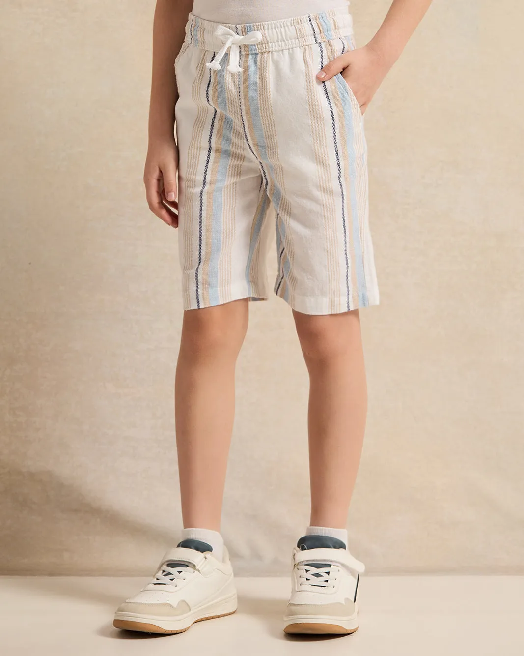 Boys Blue Striped Collared Set (2 Piece) sold by Redtag product image thumbnail 3
