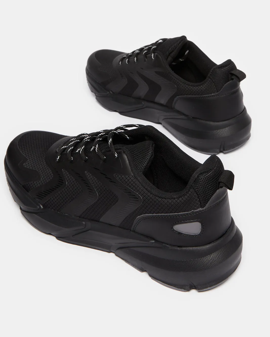 Men Black Material Block Trainer sold by Redtag product image thumbnail 4