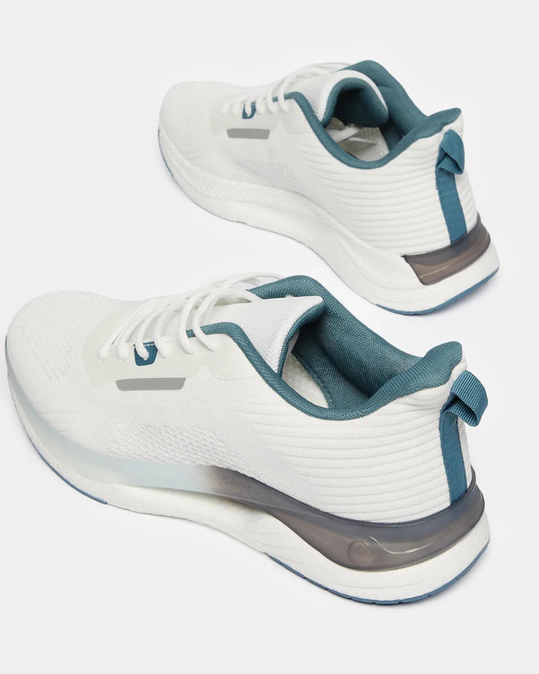 Men White Material Block Trainer sold by Redtag product image thumbnail 4