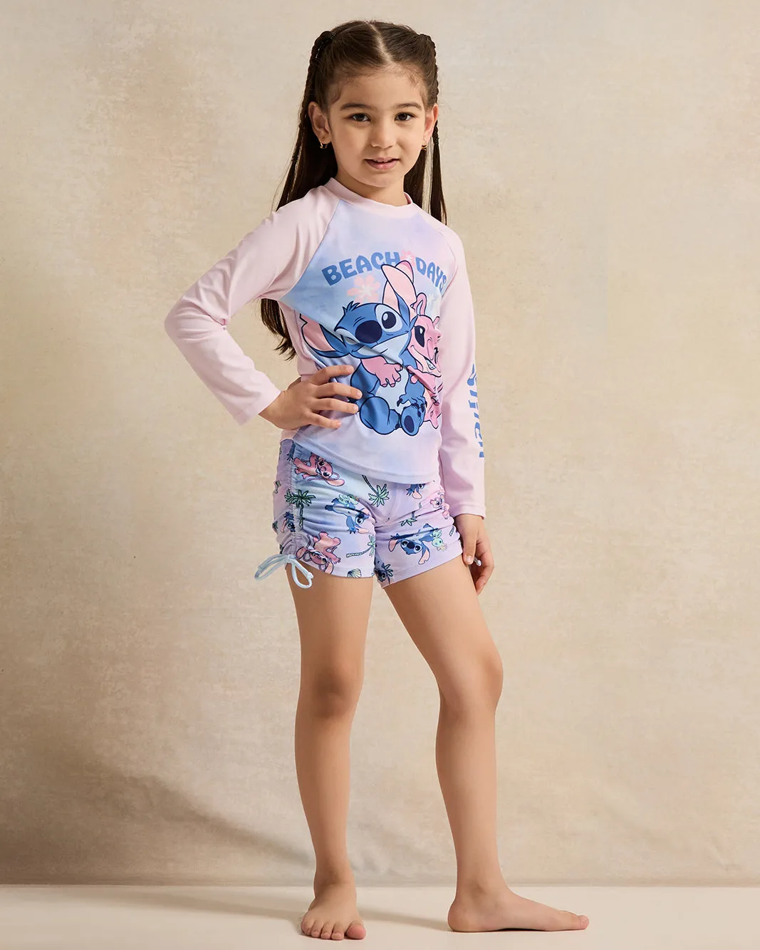 Girls Pink And Blue Printed Swim Set (2 Piece) sold by Redtag