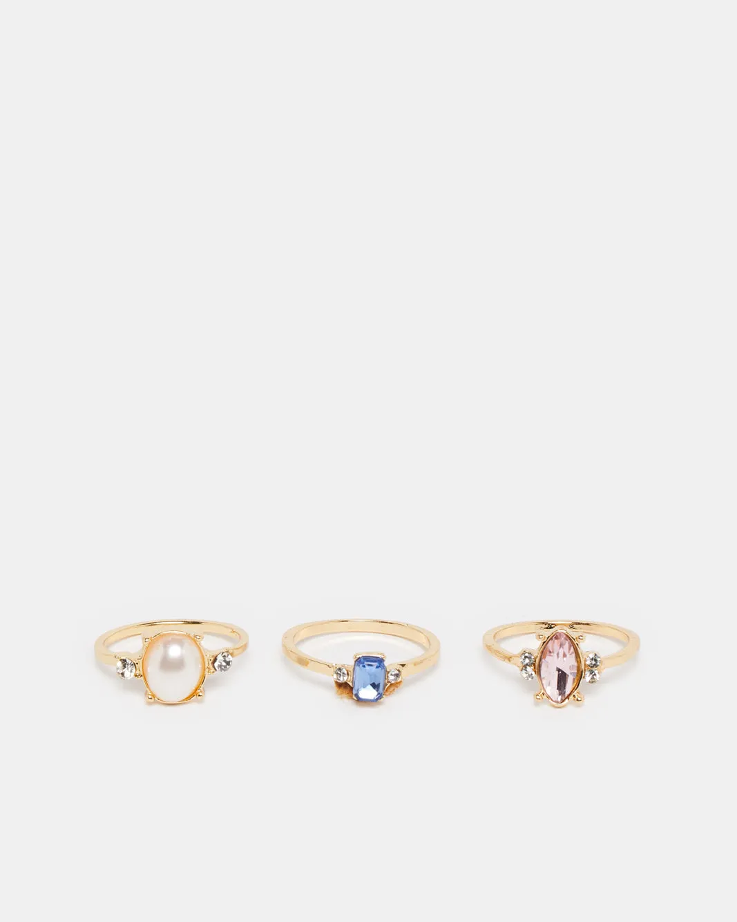 Women Gold Ring Set (3 Piece) sold by Redtag