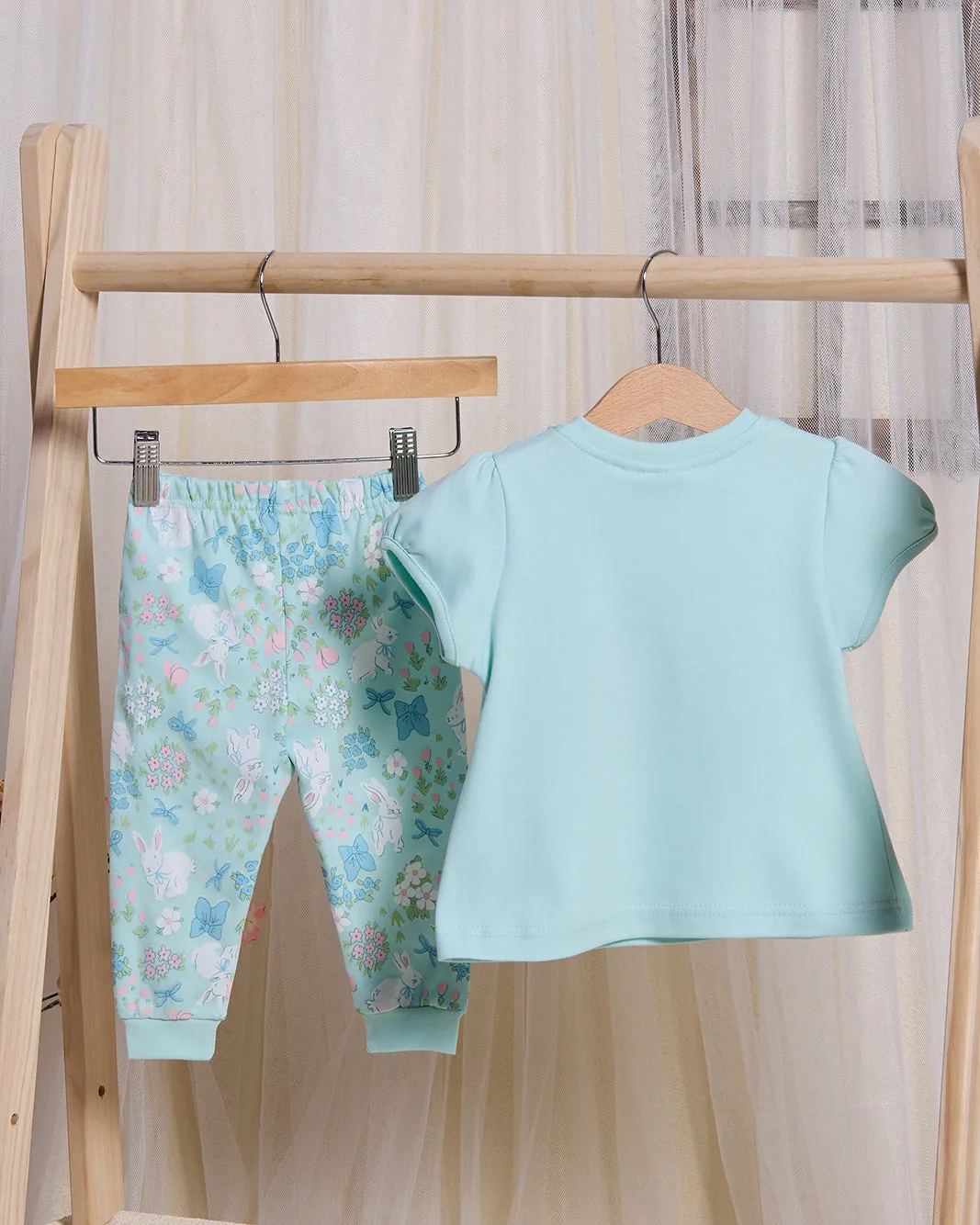 Infant Girls Mint Bunny Print Pyjama Set (2 Piece) sold by Redtag product image thumbnail 4