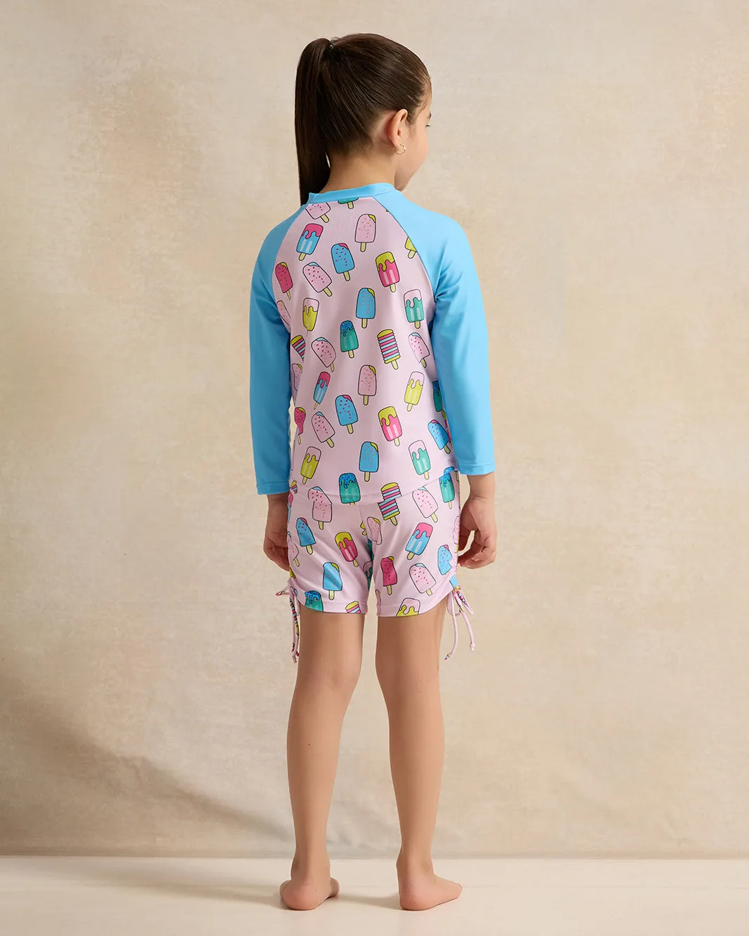 Girls Blue Printed Swimsuit Set (2 Piece) sold by Redtag product image thumbnail 4