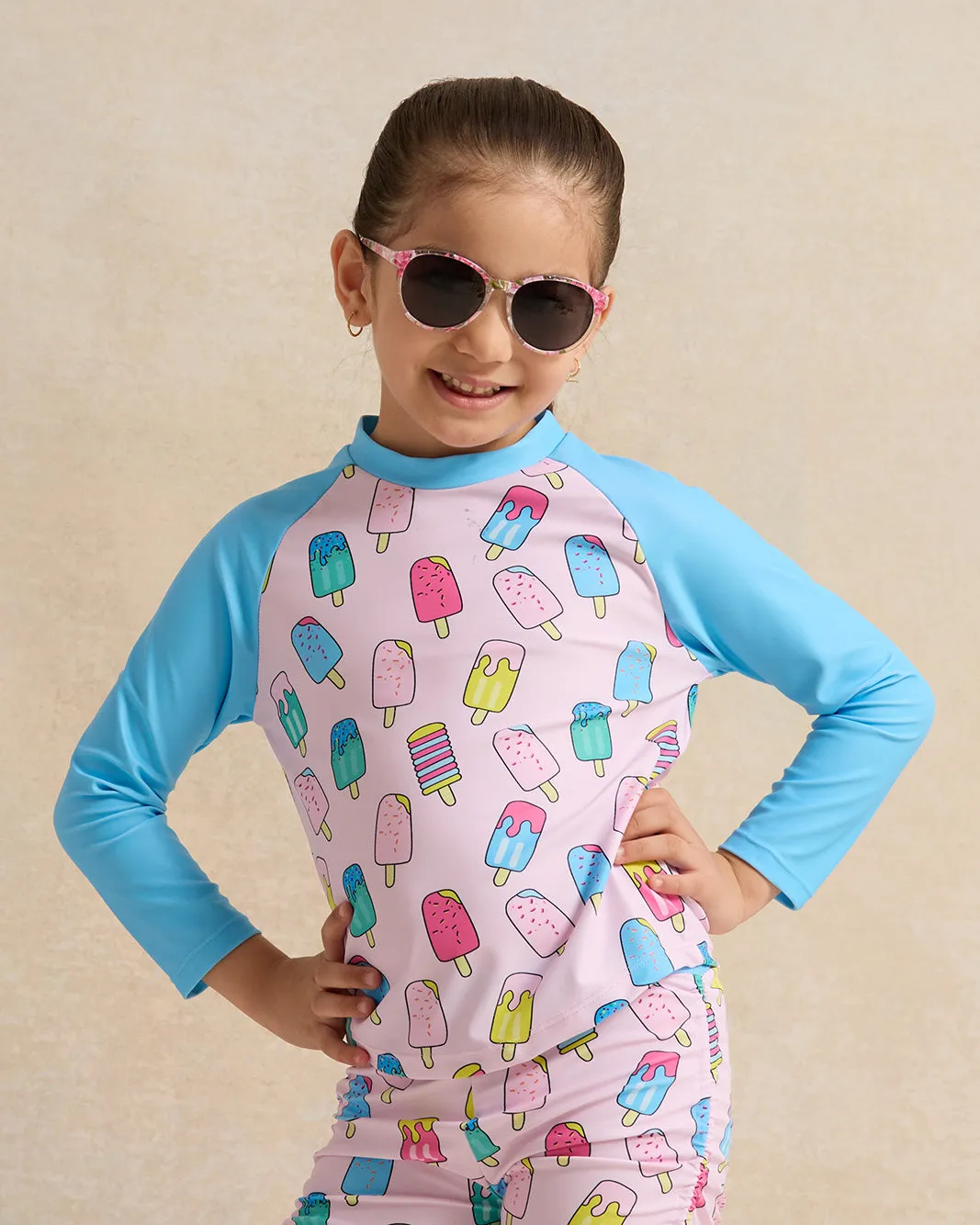 Girls Blue Printed Swimsuit Set (2 Piece) sold by Redtag product image thumbnail 2