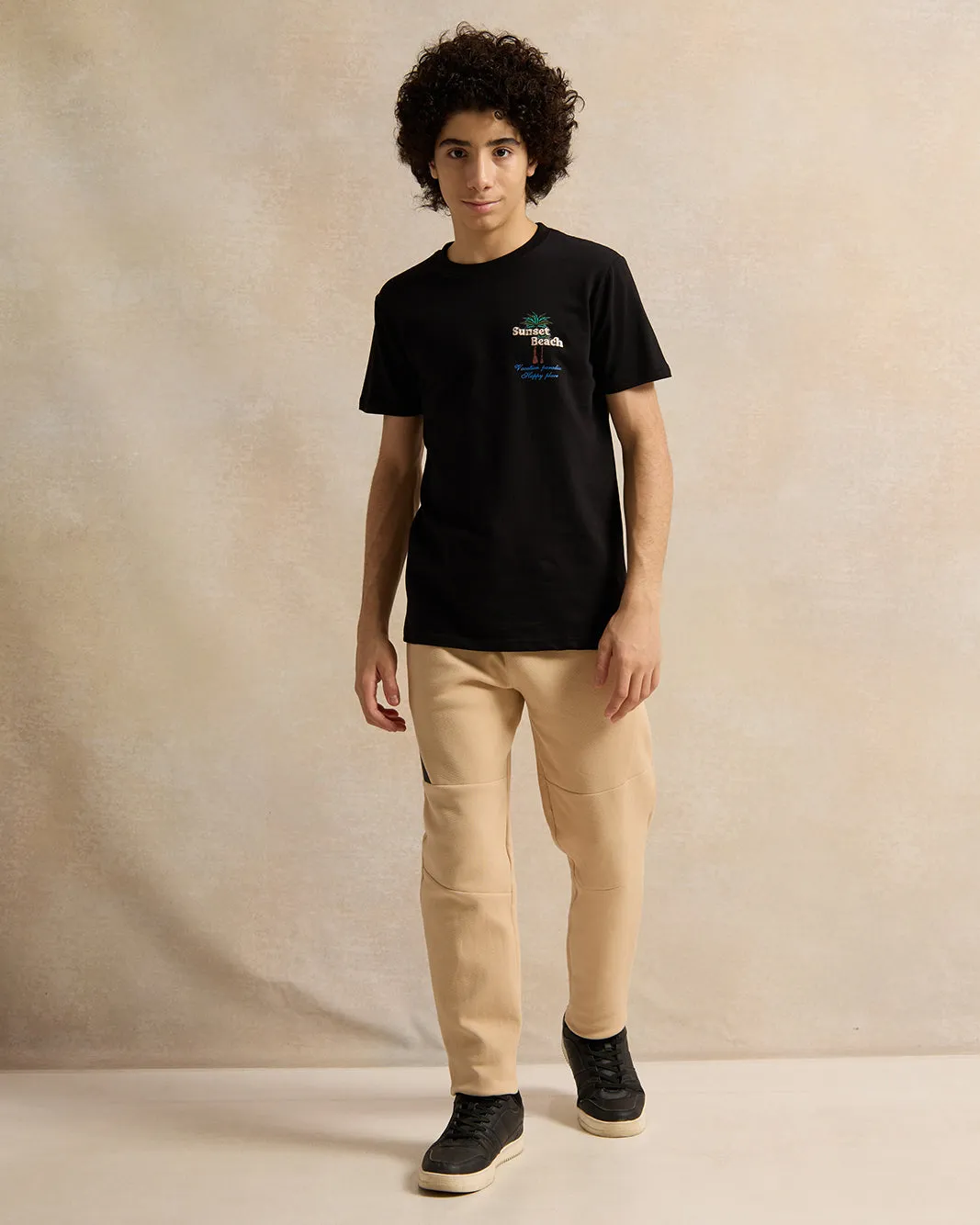 Senior Boys Beige Cut & Sew Active Pants sold by Redtag product image thumbnail 2