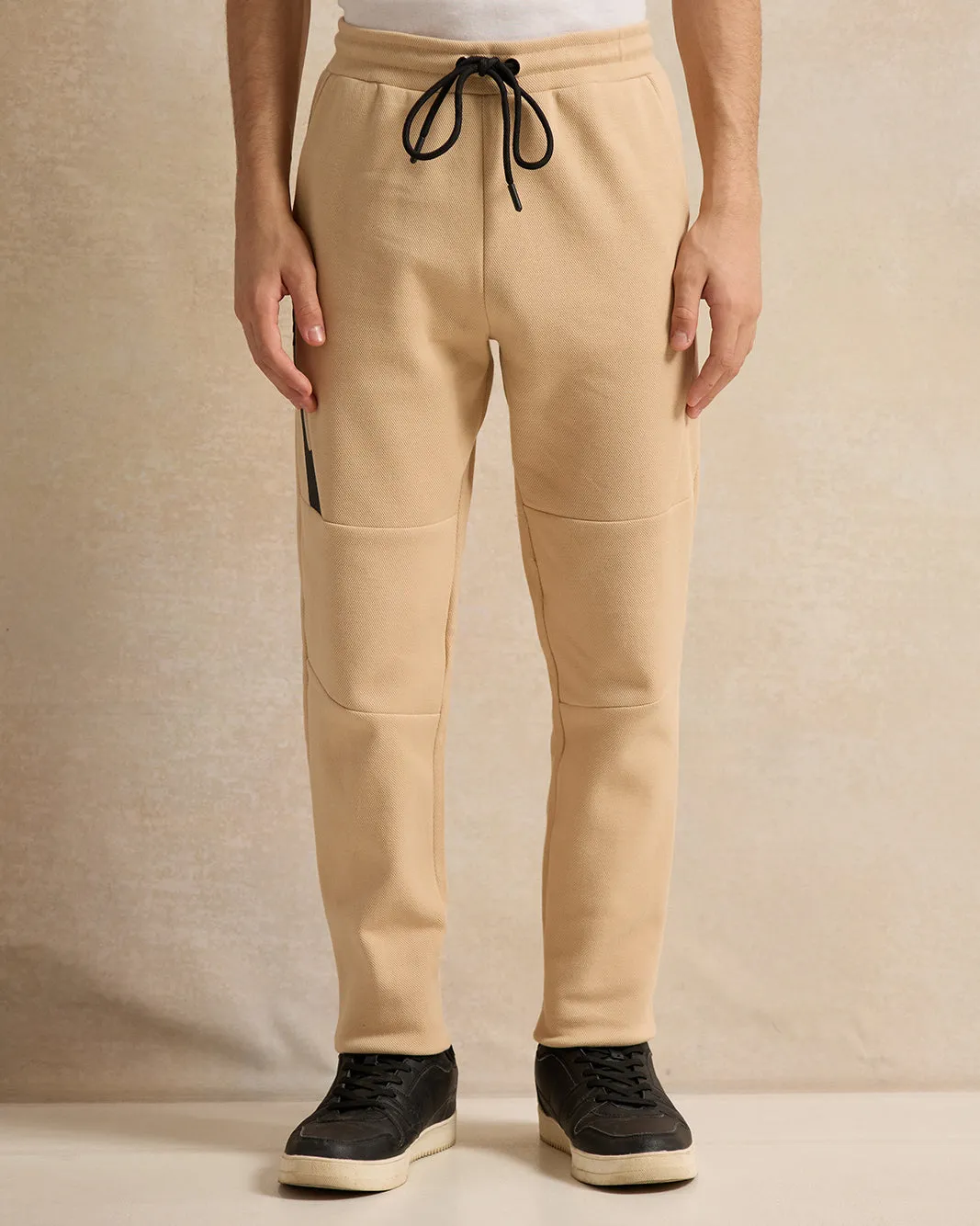 Senior Boys Beige Cut & Sew Active Pants sold by Redtag