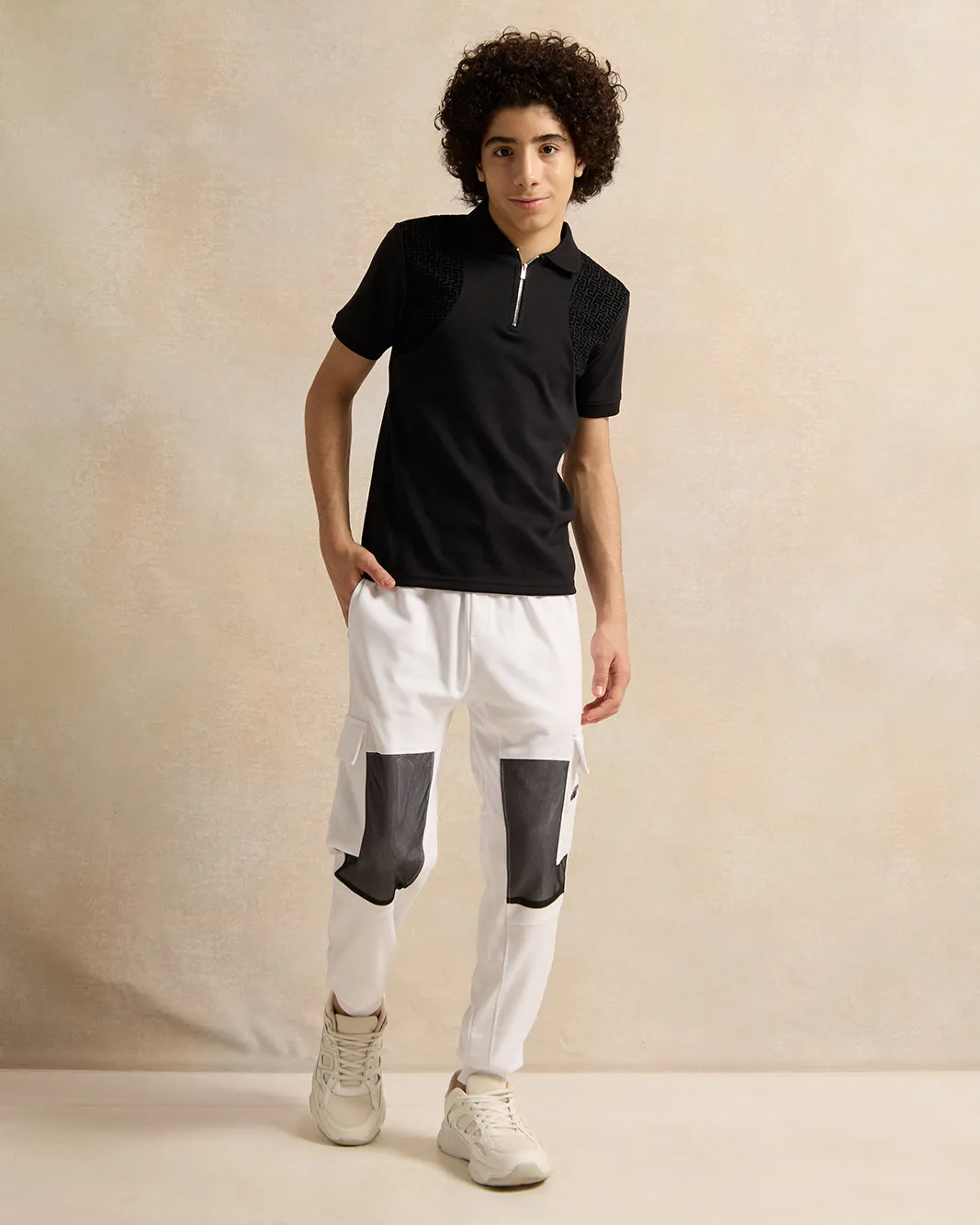 Senior Boys White Cargo Active Pants sold by Redtag product image thumbnail 2