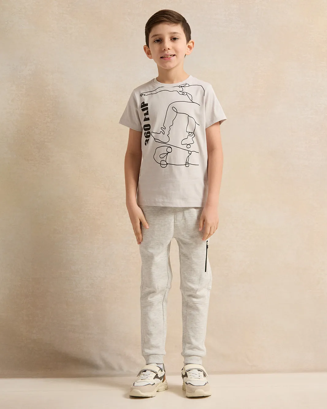 Boys Grey 360 Flip Print T-Shirt sold by Redtag product image thumbnail 2