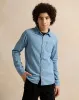 Senior Boys Blue Denim Shirt With Black T-Shirt Set (2 Piece) sold by Redtag