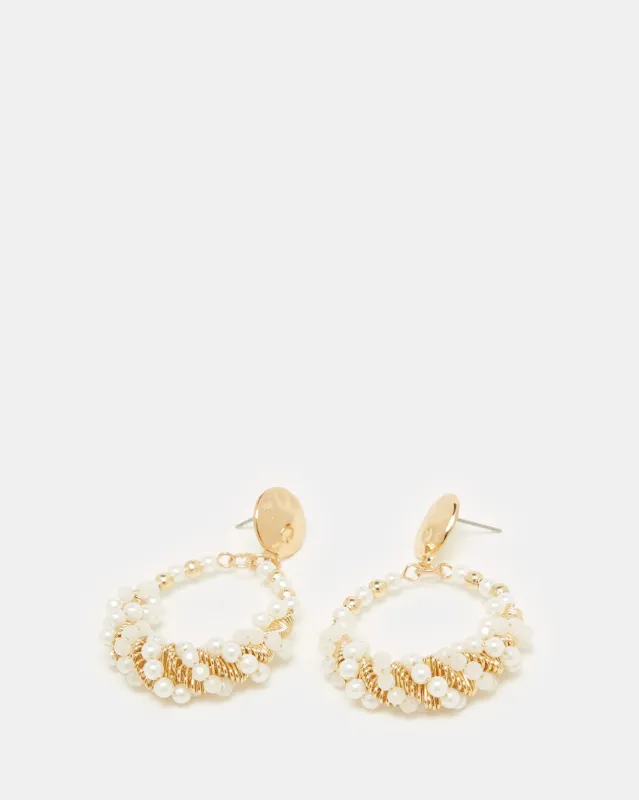 Women Gold Embellished Earring sold by Redtag