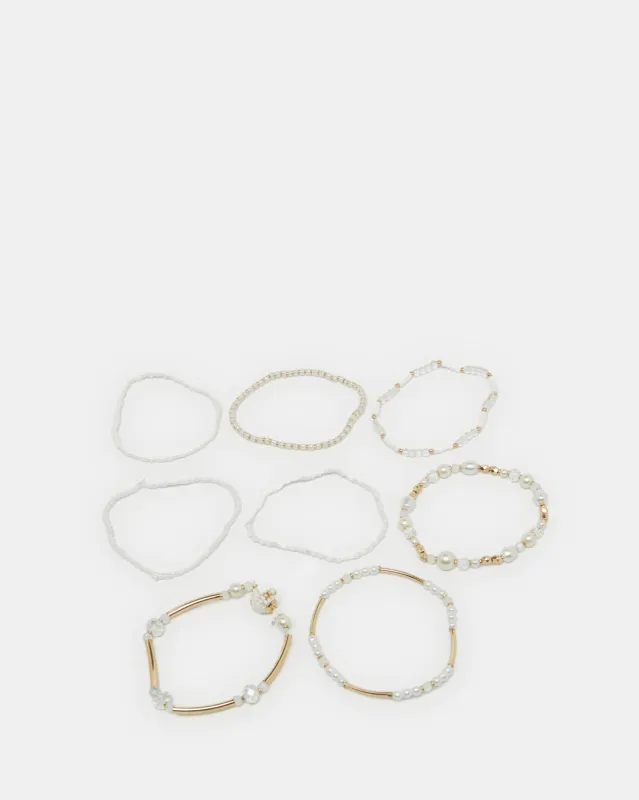 Women Gold Embellished  bracelets (8Piece) sold by Redtag