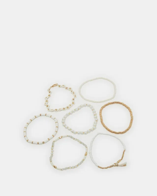 Women Gold Embellished  bracelets (7 Piece) sold by Redtag