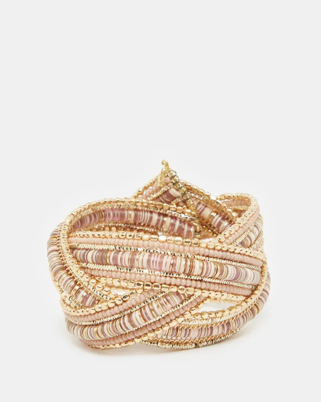 Women Gold Embellished Cuff sold by Redtag