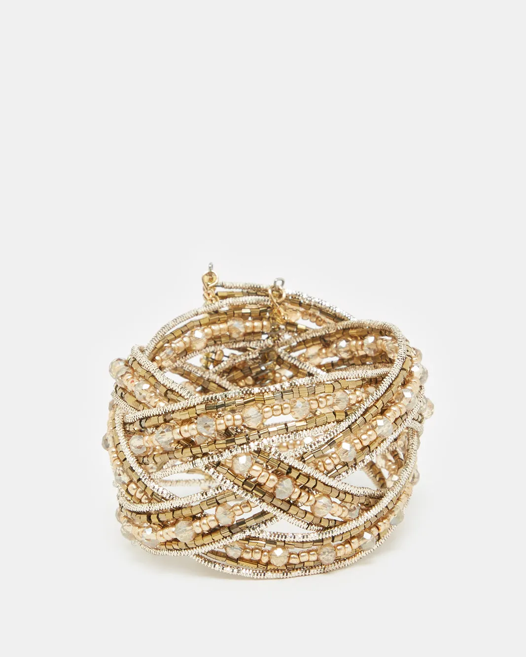 Women Gold Embellished Cuff sold by Redtag