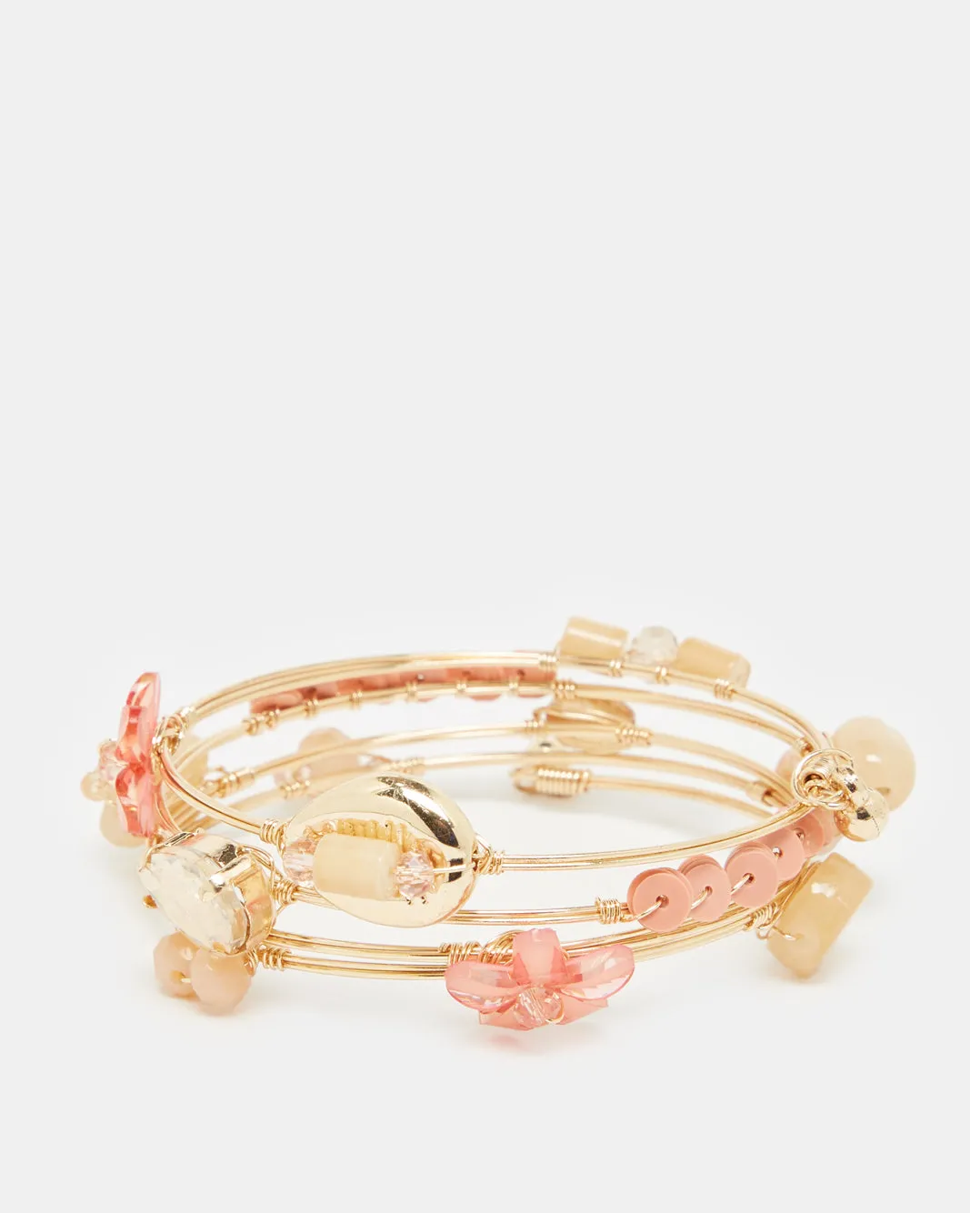 Women Gold Embellished Coil Bracelet sold by Redtag product image thumbnail 4