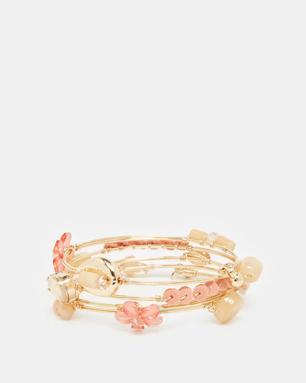 Women Gold Embellished Coil Bracelet sold by Redtag