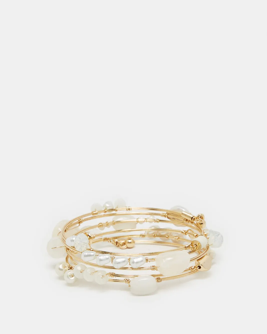 Women Gold Embellished Coil Bracelet sold by Redtag product image thumbnail 3