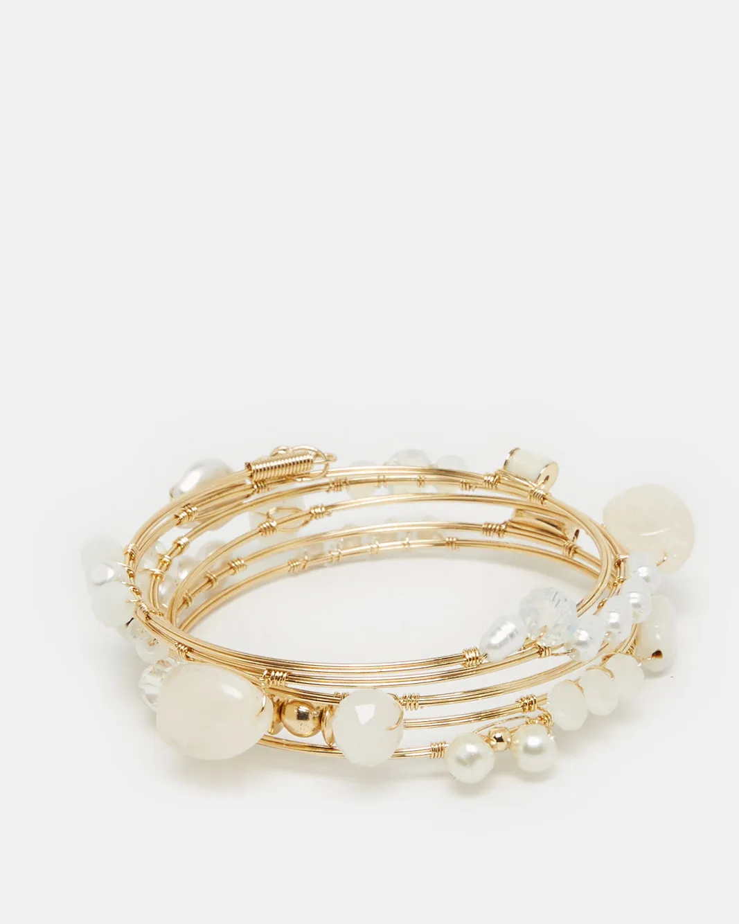 Women Gold Embellished Coil Bracelet sold by Redtag product image thumbnail 4