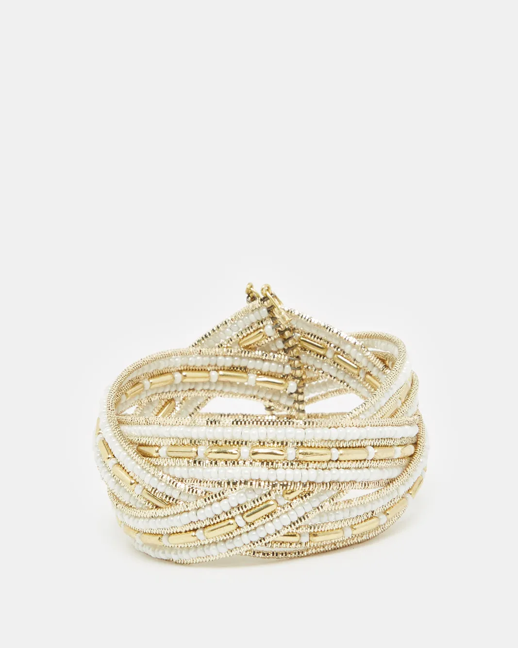 Women Gold Embellished Cuff sold by Redtag