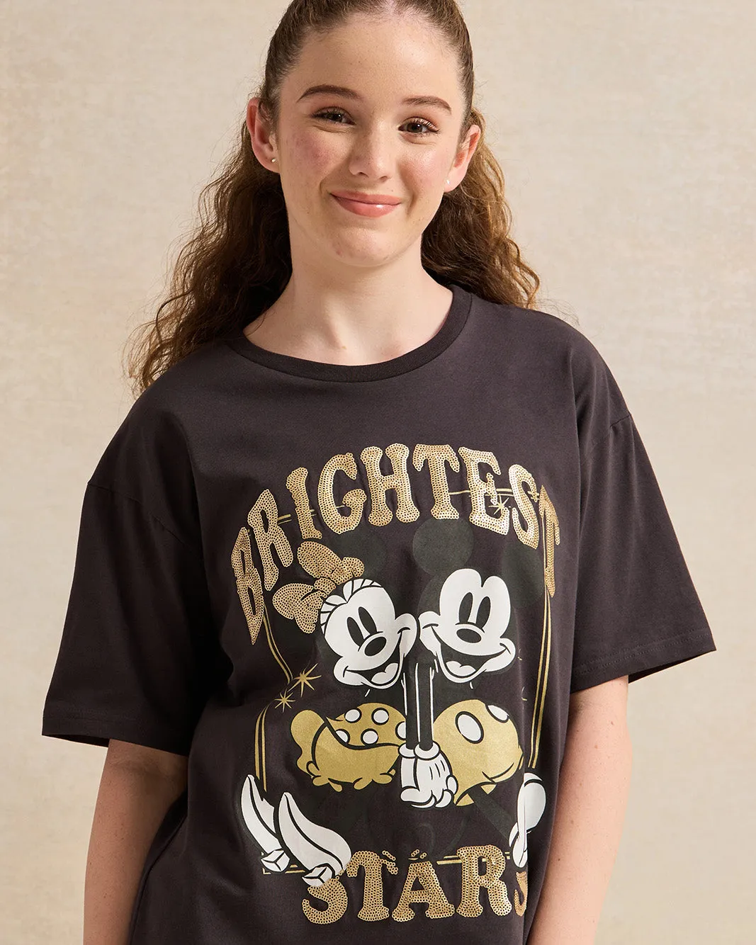 Senior Girls Charcoal Minnie Mouse Top sold by Redtag product image thumbnail 4