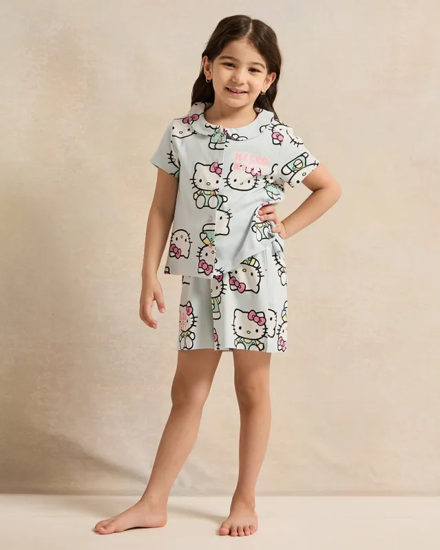 Girls Blue Hello Kitty Print Pyjama Set (2 Piece) sold by Redtag
