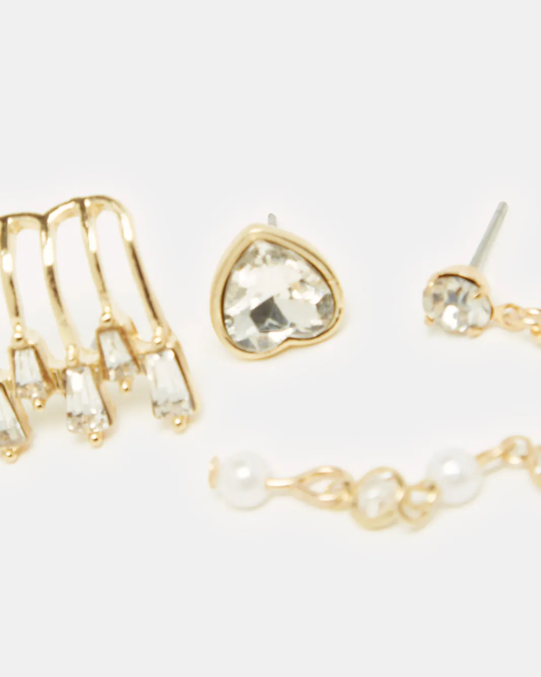 Women Gold Embellished Earring Set (3 Piece) sold by Redtag product image thumbnail 3