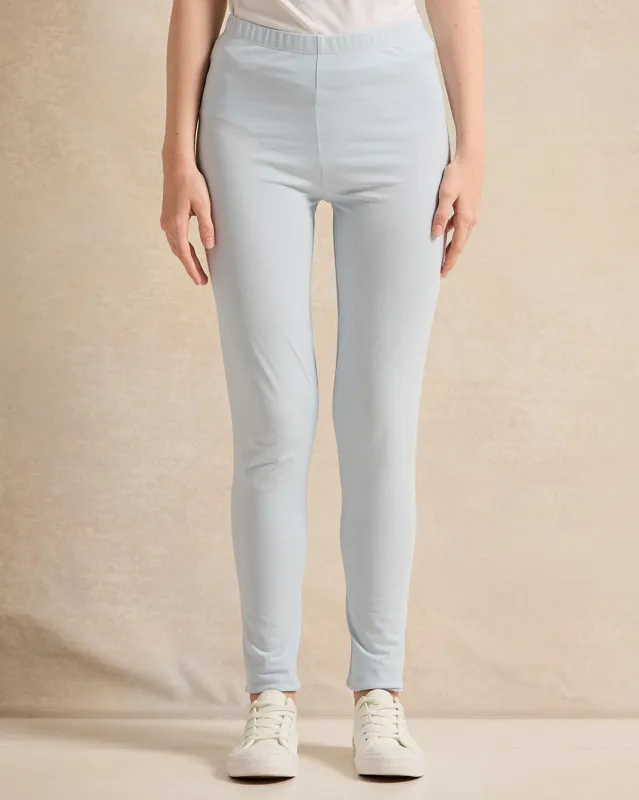 Senior Girls Blue Basic Leggings sold by Redtag