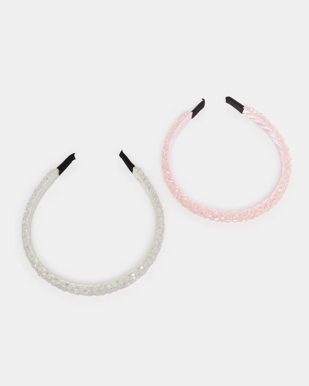 Women Pink And Ivory Solid Headband Set (Pack of 2) sold by Redtag