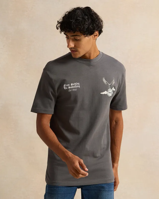 Men Grey Printed T-Shirt sold by Redtag