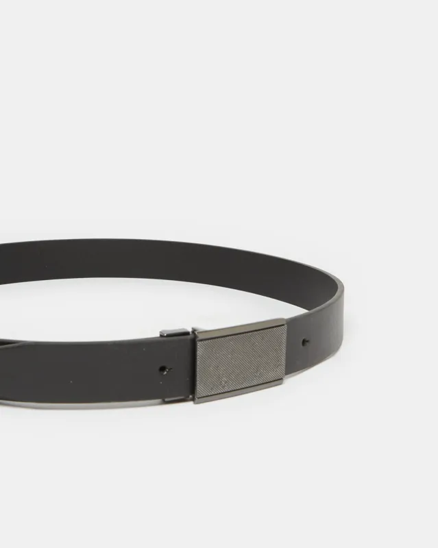 Men Black Buckle Belt sold by Redtag