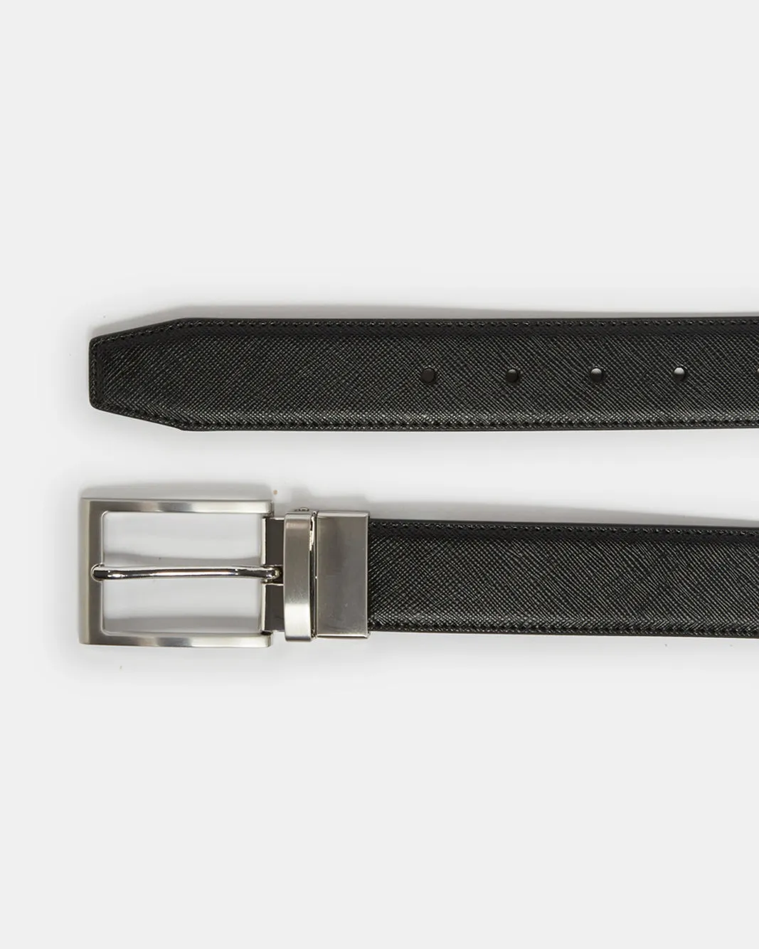 Men Black And Tan Twist Buckle Belt sold by Redtag product image thumbnail 2