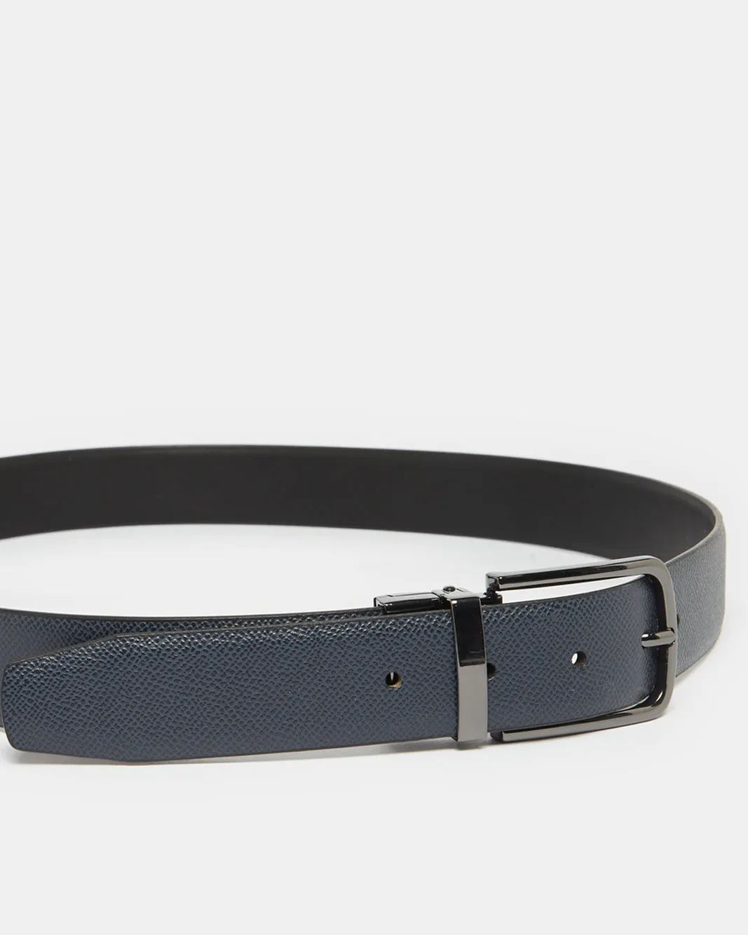 Men Navy And Black Belt With Twist Buckle sold by Redtag product image thumbnail 3