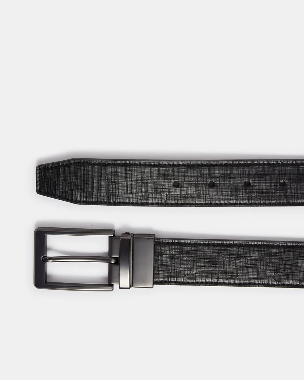 Men Black And Tan Twist Buckle Belt sold by Redtag product image thumbnail 2
