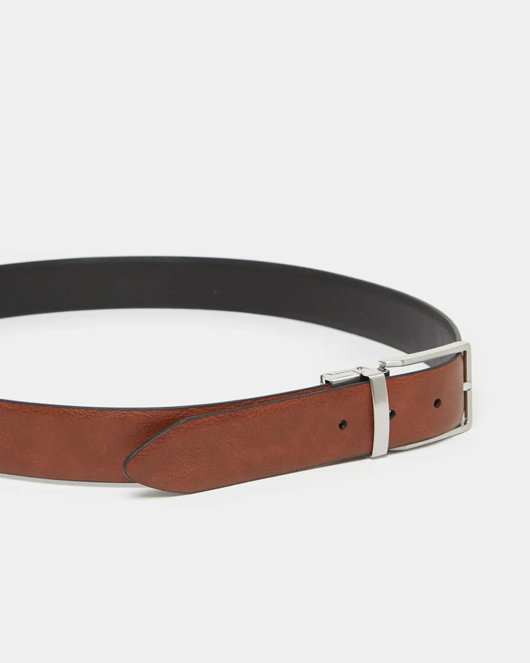 Men Black And Tan Twist Buckle Belt sold by Redtag product image thumbnail 3