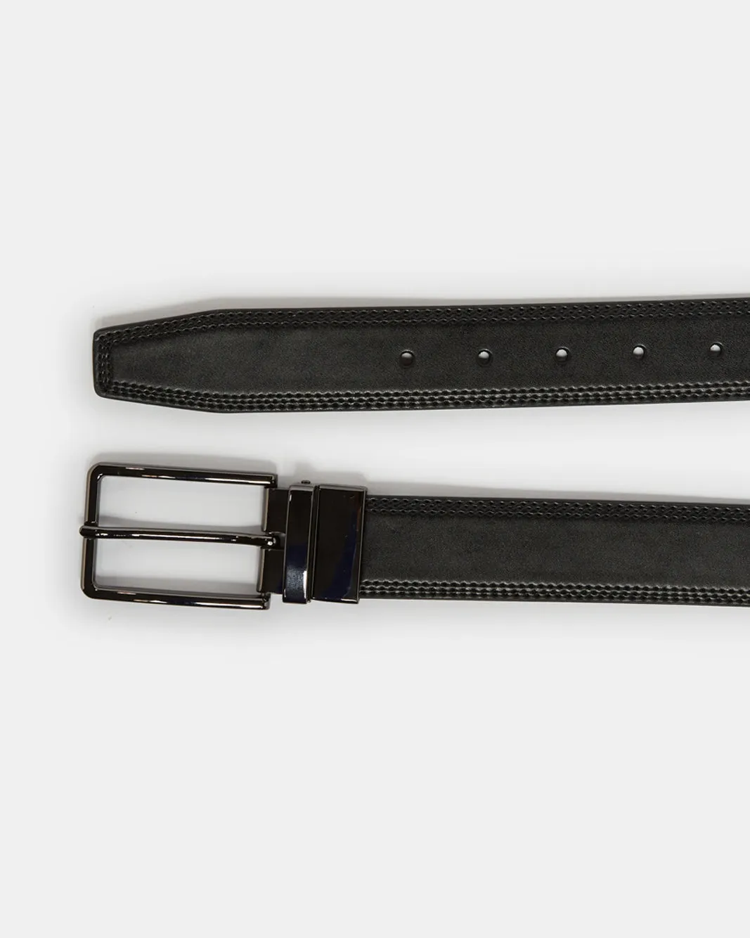 Men Black And Tan Twist Buckle Belt sold by Redtag product image thumbnail 2