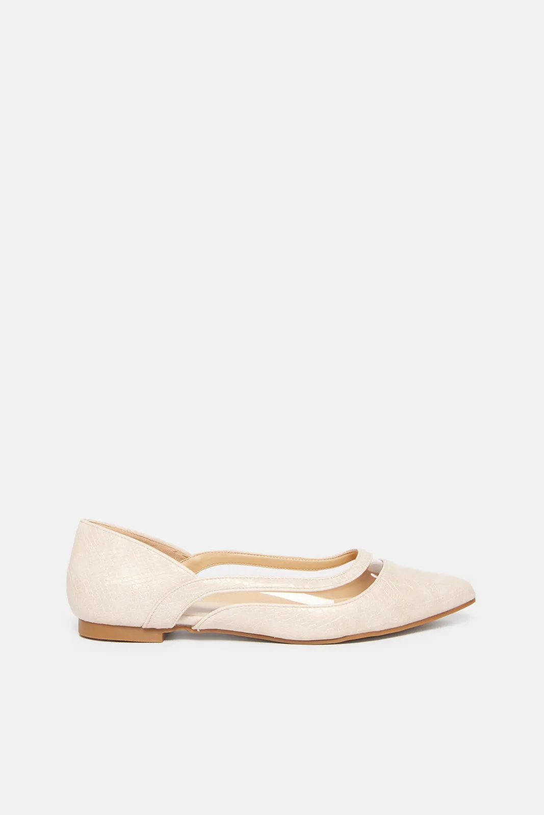 Women Beige Ballerina sold by Redtag