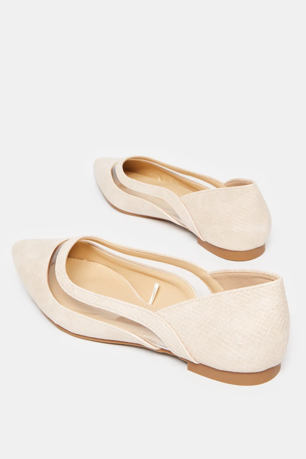 Women Beige Ballerina sold by Redtag product image thumbnail 4