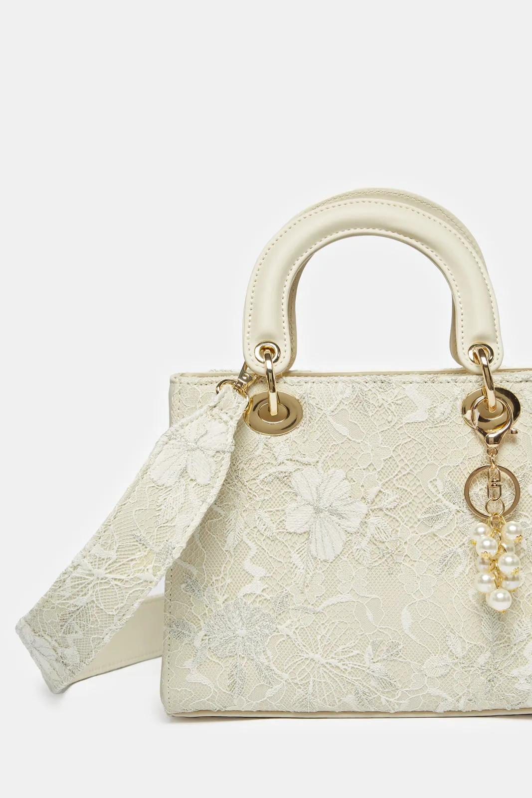 Women Beige Embellished Handbag sold by Redtag product image thumbnail 3