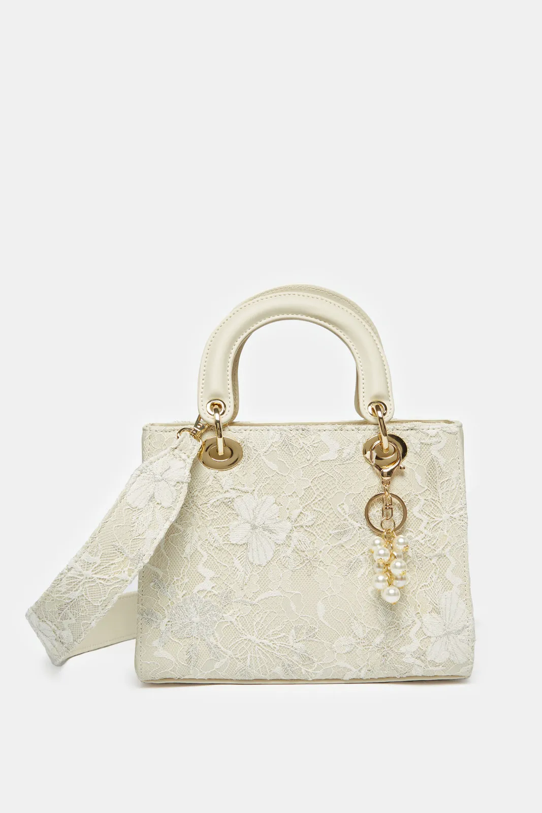 Women Beige Embellished Handbag sold by Redtag