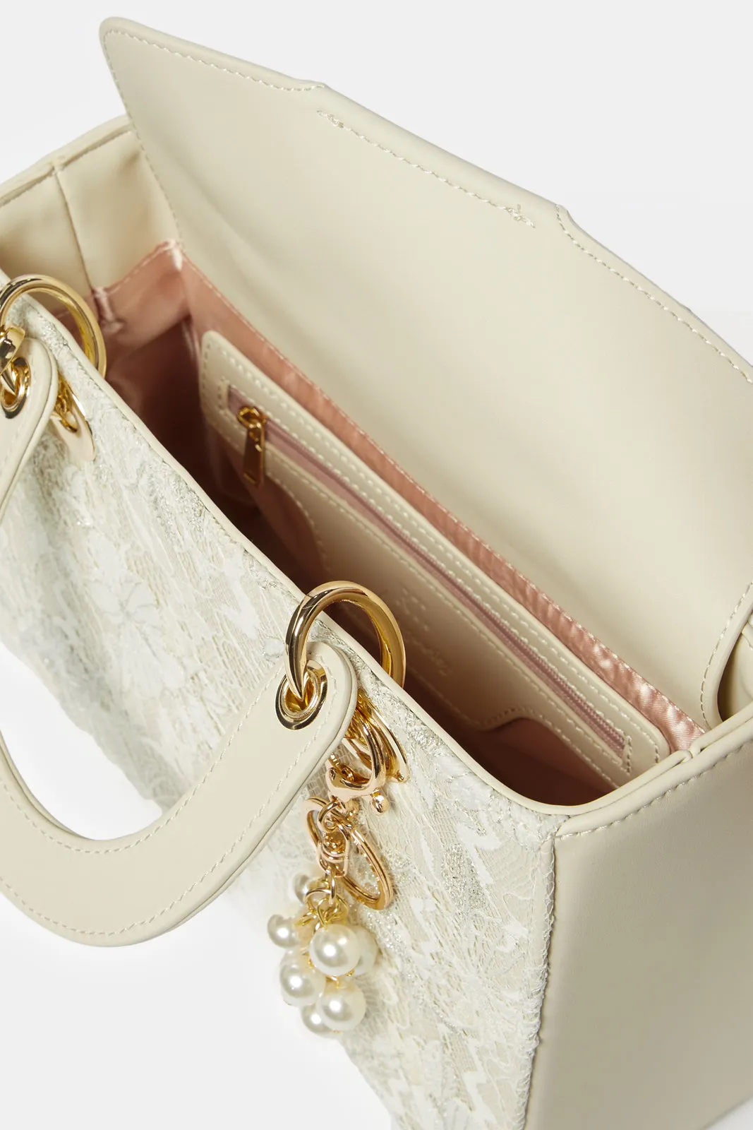 Women Beige Embellished Handbag sold by Redtag product image thumbnail 4